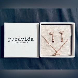 Puravida Saturn Necklace and Earring Set